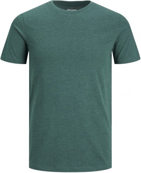 Jack & Jones ORGANIC T-Shirt Green/Melange - Koszulki - T-shirty meskie Duże Rozmiary - 2XL-14XL