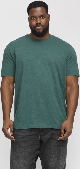 Jack & Jones ORGANIC T-Shirt Green/Melange - Koszulki - T-shirty meskie Duże Rozmiary - 2XL-14XL