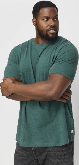 Jack & Jones ORGANIC T-Shirt Green/Melange - Koszulki - T-shirty meskie Duże Rozmiary - 2XL-14XL