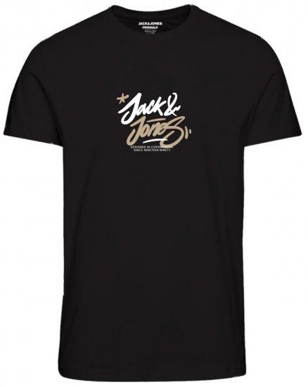Jack & Jones JORSEQUOIA T-Shirt Black - Koszulki - T-shirty meskie Duże Rozmiary - 2XL-14XL