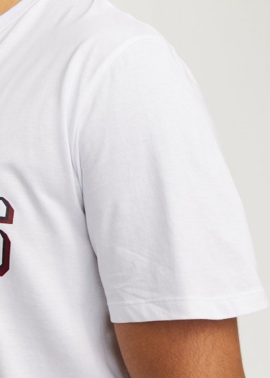 Jack & Jones JJELOGO O-Neck T-Shirt White - Koszulki - T-shirty meskie Duże Rozmiary - 2XL-14XL