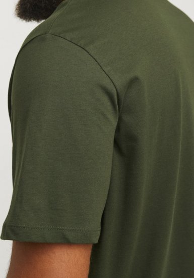 Jack & Jones JJELOGO O-Neck T-Shirt Kombu Green - Koszulki - T-shirty meskie Duże Rozmiary - 2XL-14XL