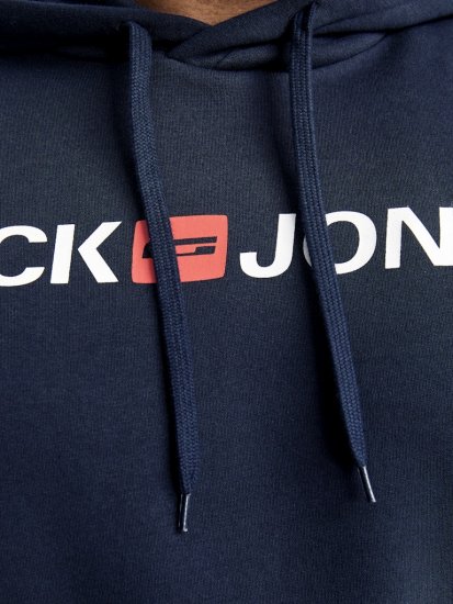 Jack & Jones CORP OLD LOGO REG FIT Hoodie Navy Blazer - Bluzy & bluzy z kapturem - Bluzy & Bluzy z kapturem 2XL-12XL