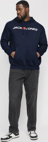 Jack & Jones CORP OLD LOGO REG FIT Hoodie Navy Blazer - Bluzy & bluzy z kapturem - Bluzy & Bluzy z kapturem 2XL-12XL