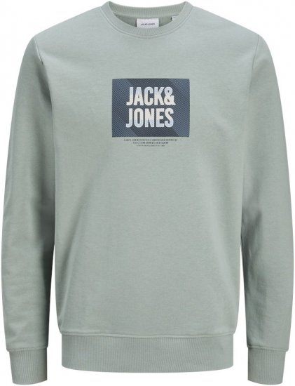 Jack & Jones HUDSON Sweatshirt Iceberg Green - Bluzy & bluzy z kapturem - Bluzy & Bluzy z kapturem 2XL-12XL