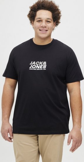 Jack & Jones Tarmac Branding Crew Neck T-Shirt Black - Koszulki - T-shirty meskie Duże Rozmiary - 2XL-14XL