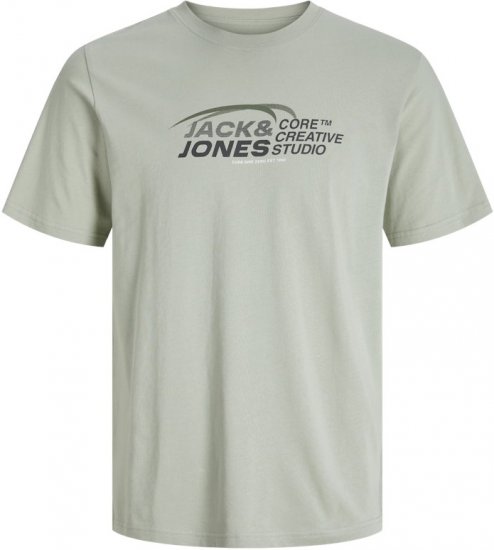 Jack & Jones Tarmac Branding Crew Neck T-Shirt Green - Koszulki - T-shirty meskie Duże Rozmiary - 2XL-14XL