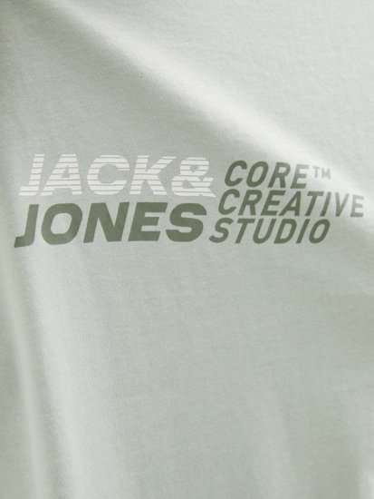 Jack & Jones Tarmac Branding Crew Neck T-Shirt Green - Koszulki - T-shirty meskie Duże Rozmiary - 2XL-14XL
