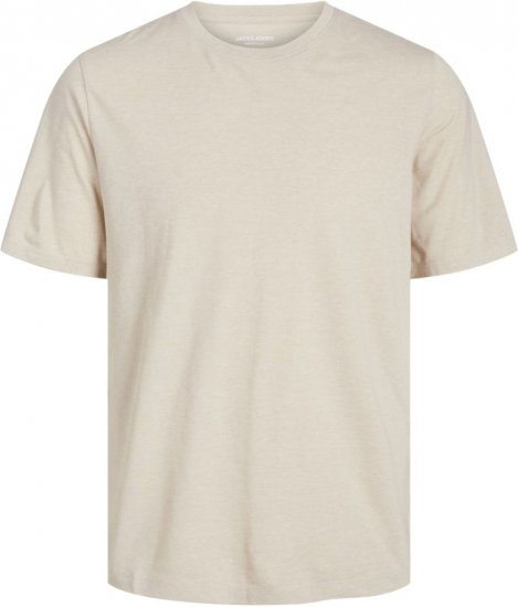 Jack & Jones ORGANIC T-Shirt Grey/Melange - Koszulki - T-shirty meskie Duże Rozmiary - 2XL-14XL