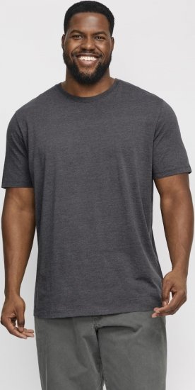 Jack & Jones ORGANIC T-Shirt Dark Grey Melange - Koszulki - T-shirty meskie Duże Rozmiary - 2XL-14XL