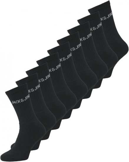 Jack & Jones REGEN Tennis Socks 9-Pack Black - Skarpetki - Skarpetki