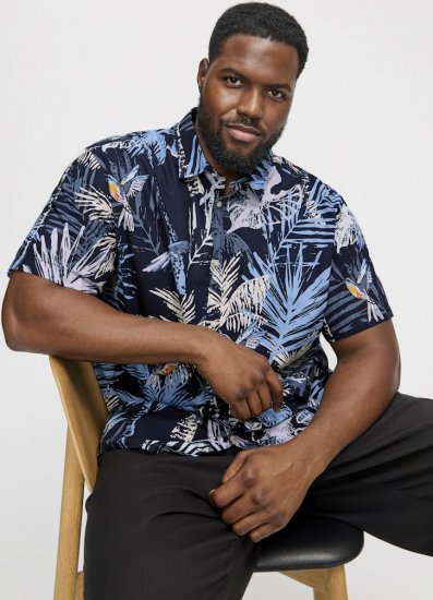 Jack & Jones Hawaii AOP Shirt Blue - Koszule - Koszule 2XL-10XL