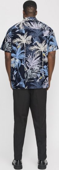 Jack & Jones Hawaii AOP Shirt Blue - Koszule - Koszule 2XL-10XL