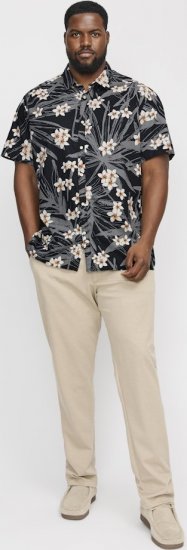Jack & Jones Hawaii AOP Shirt Black - Koszule - Koszule 2XL-10XL