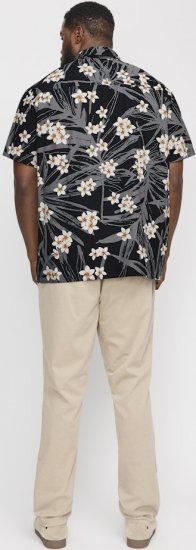 Jack & Jones Hawaii AOP Shirt Black - Koszule - Koszule 2XL-10XL