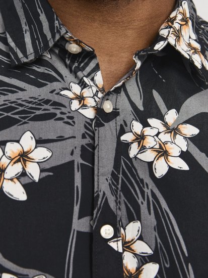 Jack & Jones Hawaii AOP Shirt Black - Koszule - Koszule 2XL-10XL