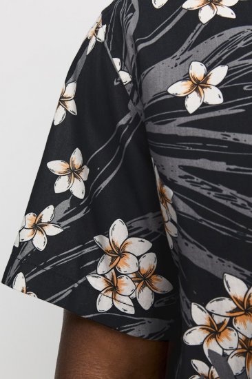 Jack & Jones Hawaii AOP Shirt Black - Koszule - Koszule 2XL-10XL