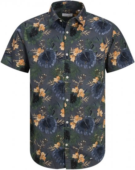 Jack & Jones Hawaii AOP Shirt Grey - Koszule - Koszule 2XL-10XL