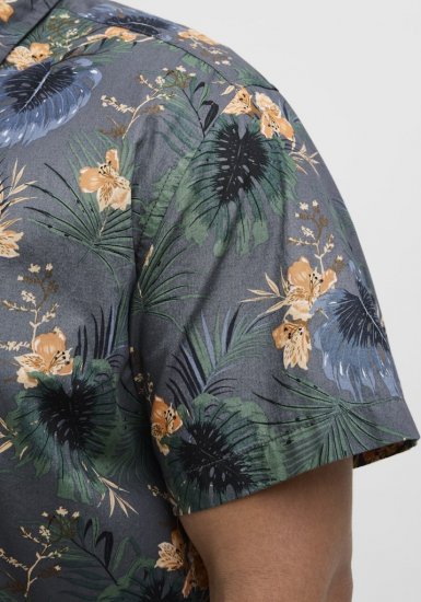 Jack & Jones Hawaii AOP Shirt Grey - Koszule - Koszule 2XL-10XL