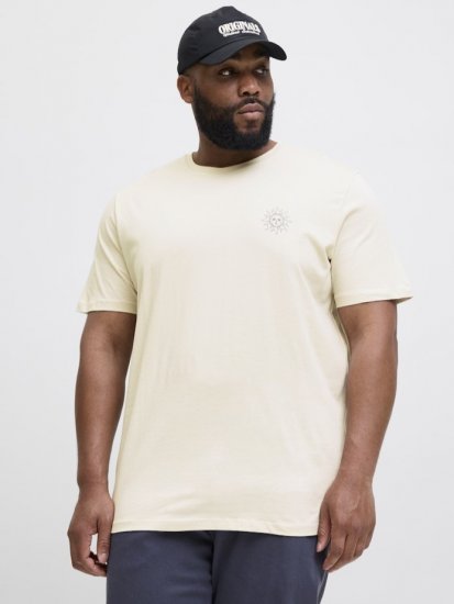 Jack & Jones Jackie Crew Neck T-Shirt Moonbeam - Koszulki - T-shirty meskie Duże Rozmiary - 2XL-14XL
