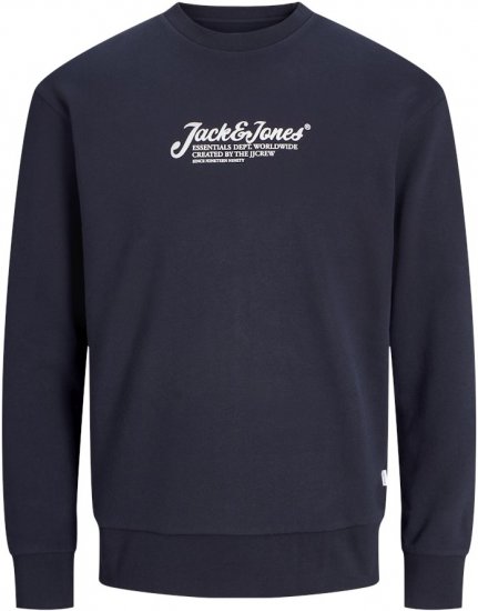 Jack & Jones Beau Crew Neck Sweatshirt Blue - Bluzy & bluzy z kapturem - Bluzy & Bluzy z kapturem 2XL-12XL