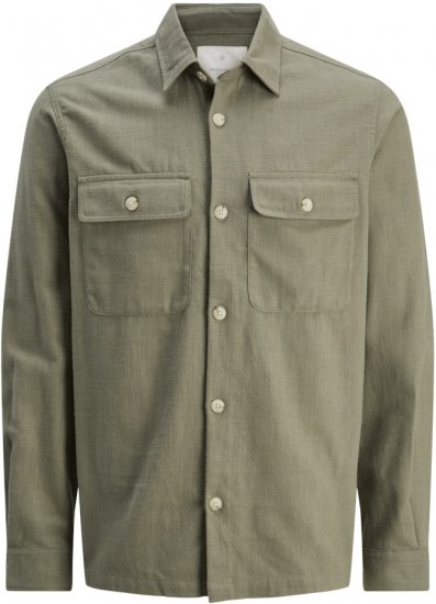 Jack & Jones Raymond Spring Long Sleeve Overshirt Green - Koszule - Koszule 2XL-10XL