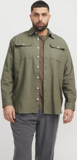 Jack & Jones Raymond Spring Long Sleeve Overshirt Green - Koszule - Koszule 2XL-10XL