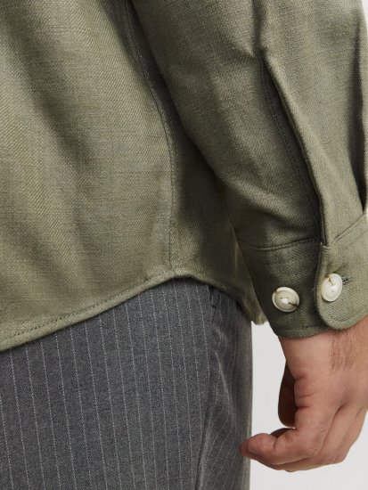 Jack & Jones Raymond Spring Long Sleeve Overshirt Green - Koszule - Koszule 2XL-10XL