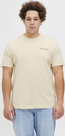 Jack & Jones Boston Photo Crew Neck T-Shirt Antique White - Koszulki - T-shirty meskie Duże Rozmiary - 2XL-14XL