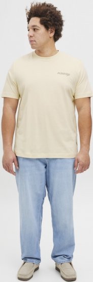 Jack & Jones Boston Photo Crew Neck T-Shirt Antique White - Koszulki - T-shirty meskie Duże Rozmiary - 2XL-14XL