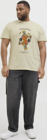 Jack & Jones Anatomy Skull Crew Neck T-Shirt Antique White - Koszulki - T-shirty meskie Duże Rozmiary - 2XL-14XL