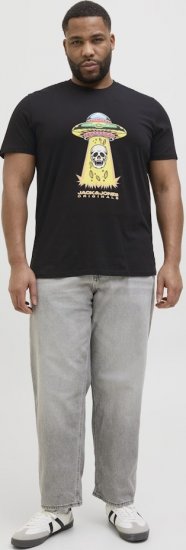 Jack & Jones Anatomy Skull Crew Neck T-Shirt Black - Koszulki - T-shirty meskie Duże Rozmiary - 2XL-14XL