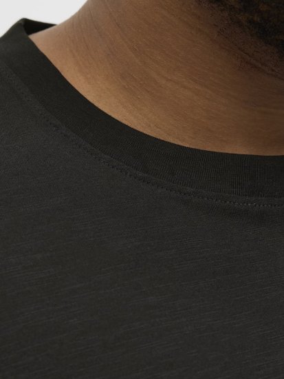 Jack & Jones Split Pocket Print T-Shirt Black - Koszulki - T-shirty meskie Duże Rozmiary - 2XL-14XL