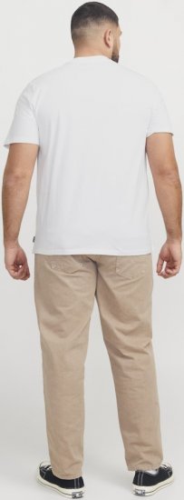 Jack & Jones Tarmac Camo Crew Neck T-Shirt Bright White - Koszulki - T-shirty meskie Duże Rozmiary - 2XL-14XL