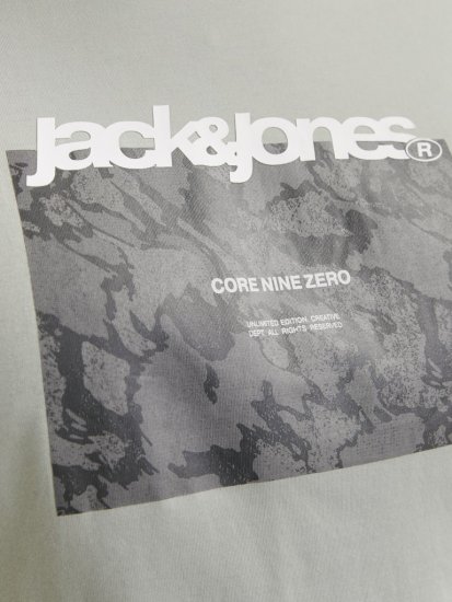 Jack & Jones Tarmac Camo Crew Neck T-Shirt Green - Koszulki - T-shirty meskie Duże Rozmiary - 2XL-14XL