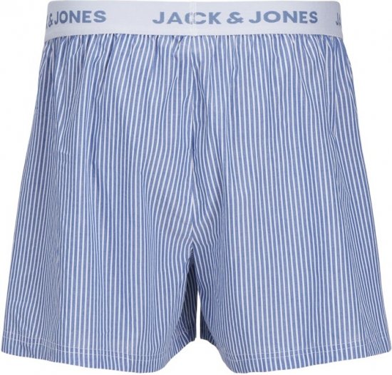Jack & Jones TOKYO Woven Coronet Blue - Blue Stripes Boxers 3-Pack Black - Bielizna & stroje kąpielowe - Bielizna & Stroje kąpielowe 2XL-8XL