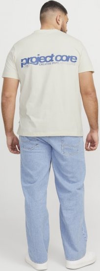 Jack & Jones Union Front & Back Print Crew Neck T-Shirt Yellow - Koszulki - T-shirty meskie Duże Rozmiary - 2XL-14XL