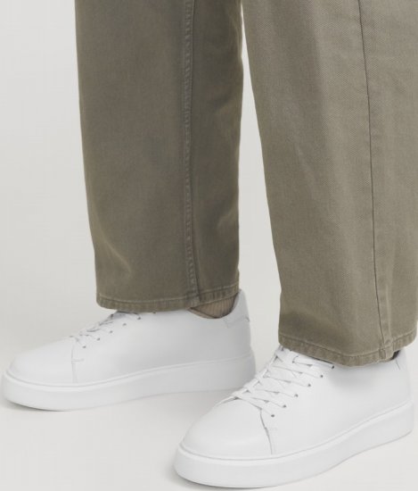 Jack & Jones Stockholm Leather Sneakers Bright White/Leather - Buty męskie 40-52 - 