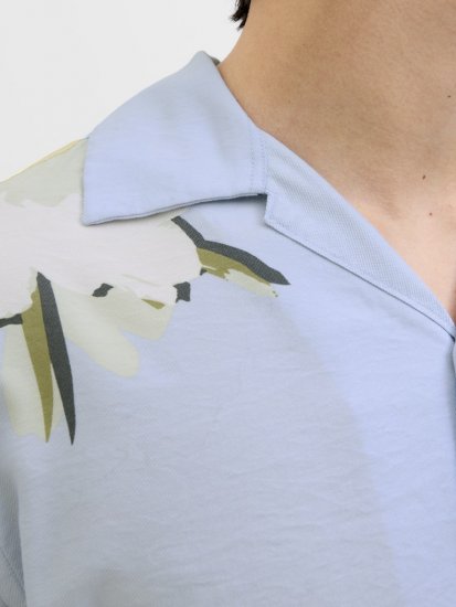 Jack & Jones Vira Marshall AOP Short Sleeve Shirt Skyway - Koszule - Koszule 2XL-10XL