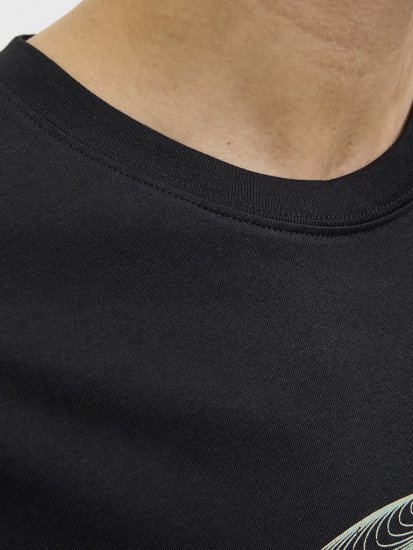 Jack & Jones Calma Crew Neck T-Shirt Black - Koszulki - T-shirty meskie Duże Rozmiary - 2XL-14XL