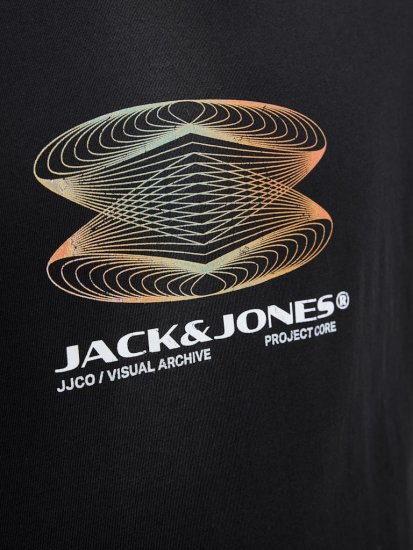 Jack & Jones Calma Crew Neck T-Shirt Black - Koszulki - T-shirty meskie Duże Rozmiary - 2XL-14XL