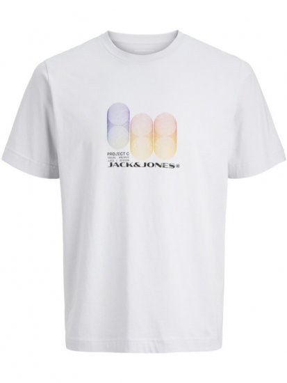 Jack & Jones Calma Crew Neck T-Shirt Gray Dawn - Koszulki - T-shirty meskie Duże Rozmiary - 2XL-14XL