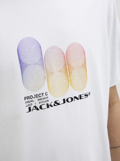 Jack & Jones Calma Crew Neck T-Shirt Gray Dawn - Koszulki - T-shirty meskie Duże Rozmiary - 2XL-14XL