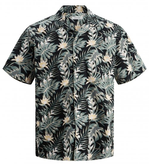 Jack & Jones JJCOASTAL RESORT Floral Shirt Black - Koszule - Koszule 2XL-10XL