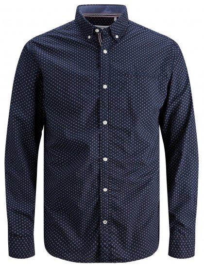 Jack & Jones JJDEAN LS Shirt Navy - Koszule - Koszule 2XL-10XL