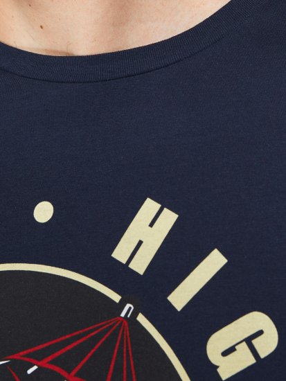 Jack & Jones JJEUSTACE T-Shirt Navy - Koszulki - T-shirty meskie Duże Rozmiary - 2XL-14XL