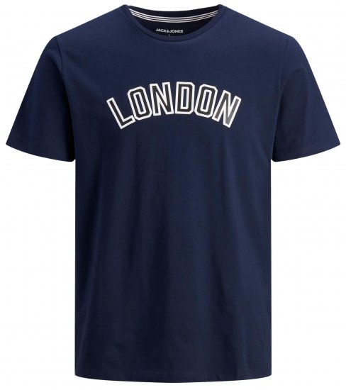 Jack & Jones JJCITY T-Shirt Navy - Koszulki - T-shirty meskie Duże Rozmiary - 2XL-14XL