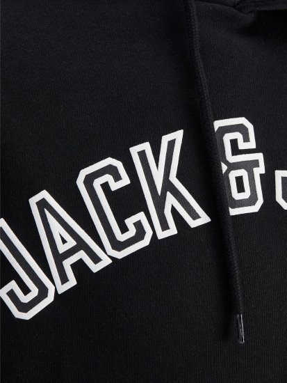 Jack & Jones JJCITY Hoodie Black - Bluzy & bluzy z kapturem - Bluzy & Bluzy z kapturem 2XL-12XL