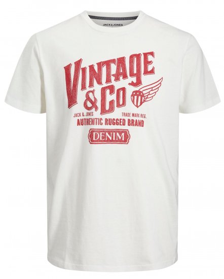 Jack & Jones JJAARON T-Shirt Light Beige - Koszulki - T-shirty meskie Duże Rozmiary - 2XL-14XL
