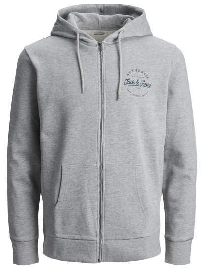 Jack & Jones JJDUSTY Hoodie Light Gray - Bluzy & bluzy z kapturem - Bluzy & Bluzy z kapturem 2XL-12XL